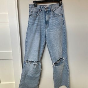 Zara distressed high waisted jeans
